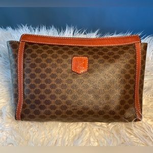 CELINE Macadam and Leather Clutch Pouch